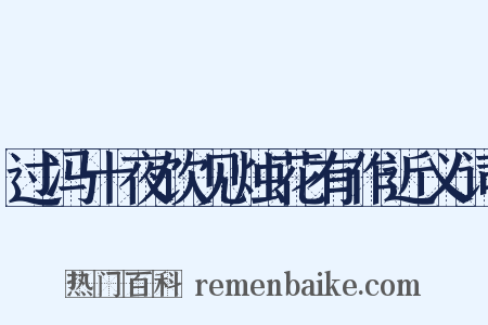 过冯十夜饮见烛花有作近义词是什么意思的图片
